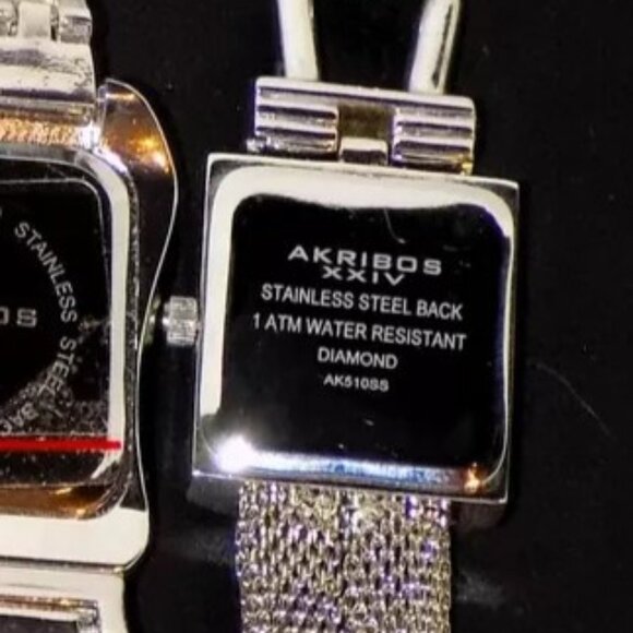 New $1335 Tags Akribos XXIV Women's 3 Watches Box Set Diamonds AK510 AK528 AK514 - Picture 12 of 12